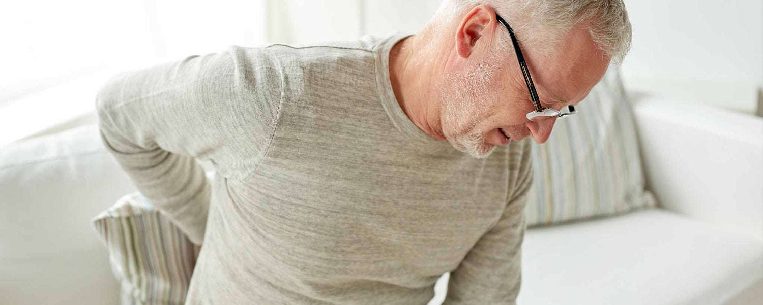 Elderly man with backache