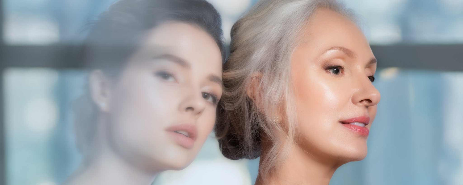 A female growing older.