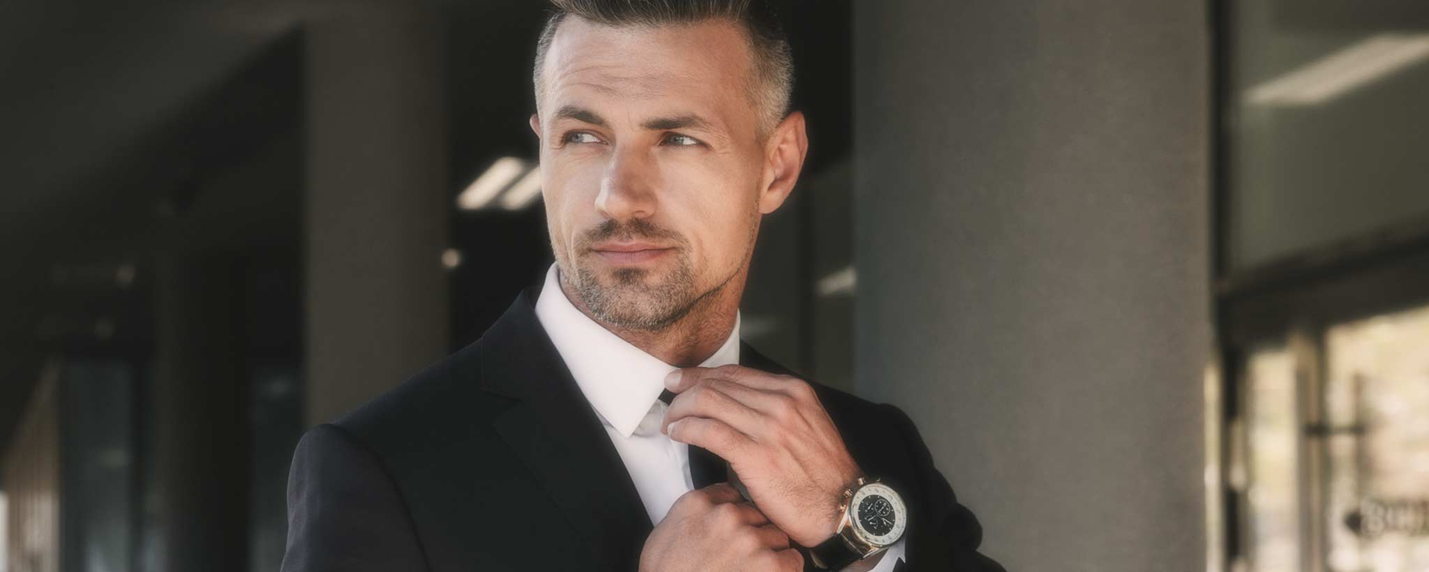 'Charming middle-aged businessman'