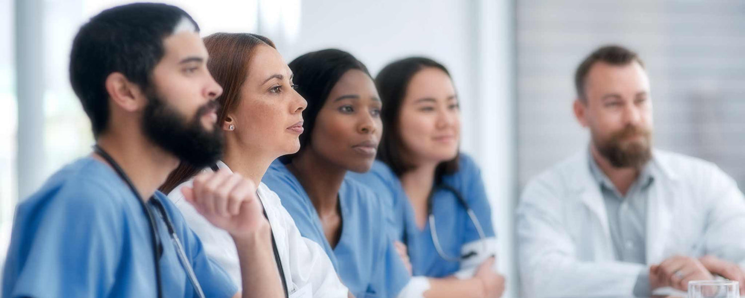 Diversity in medical office meeting