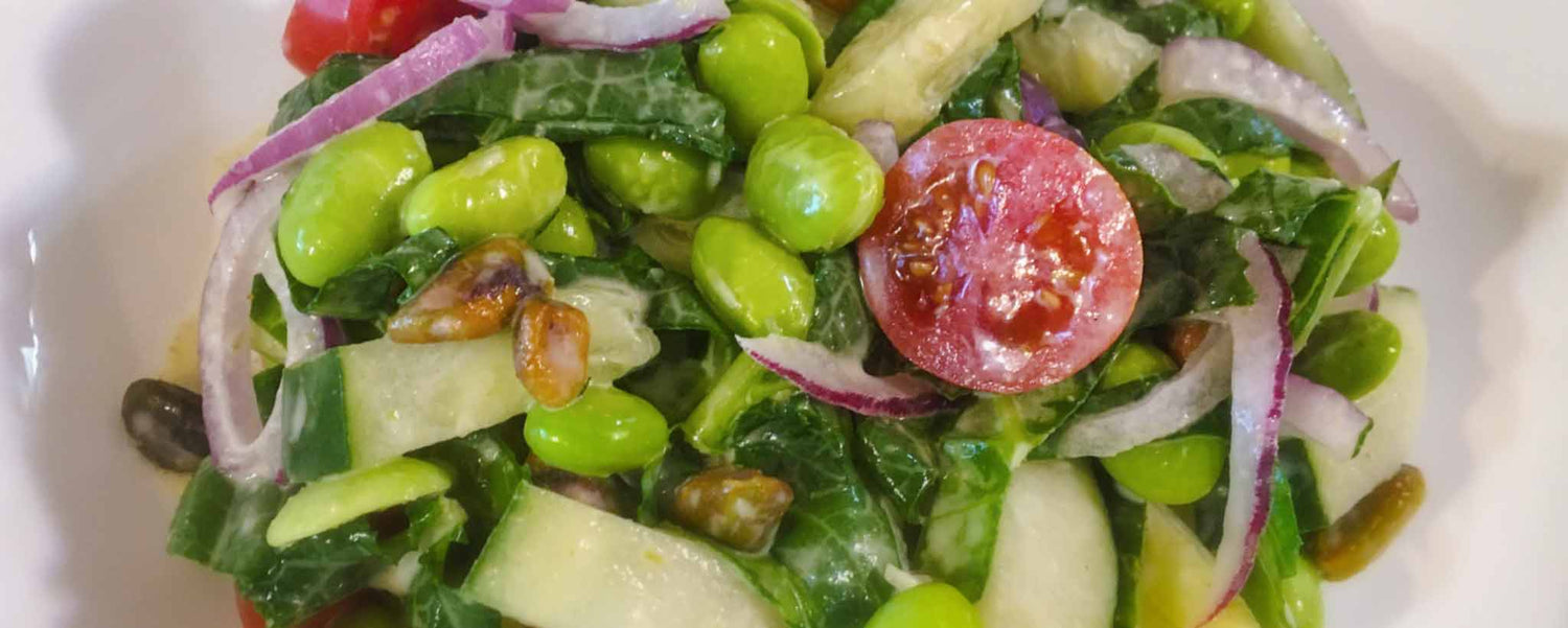 Edamame cucumber salad