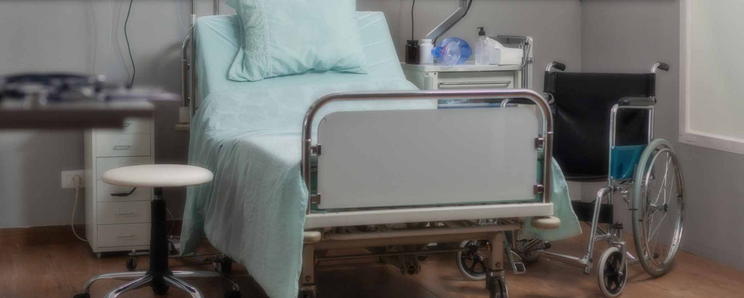 Empty hospital bed