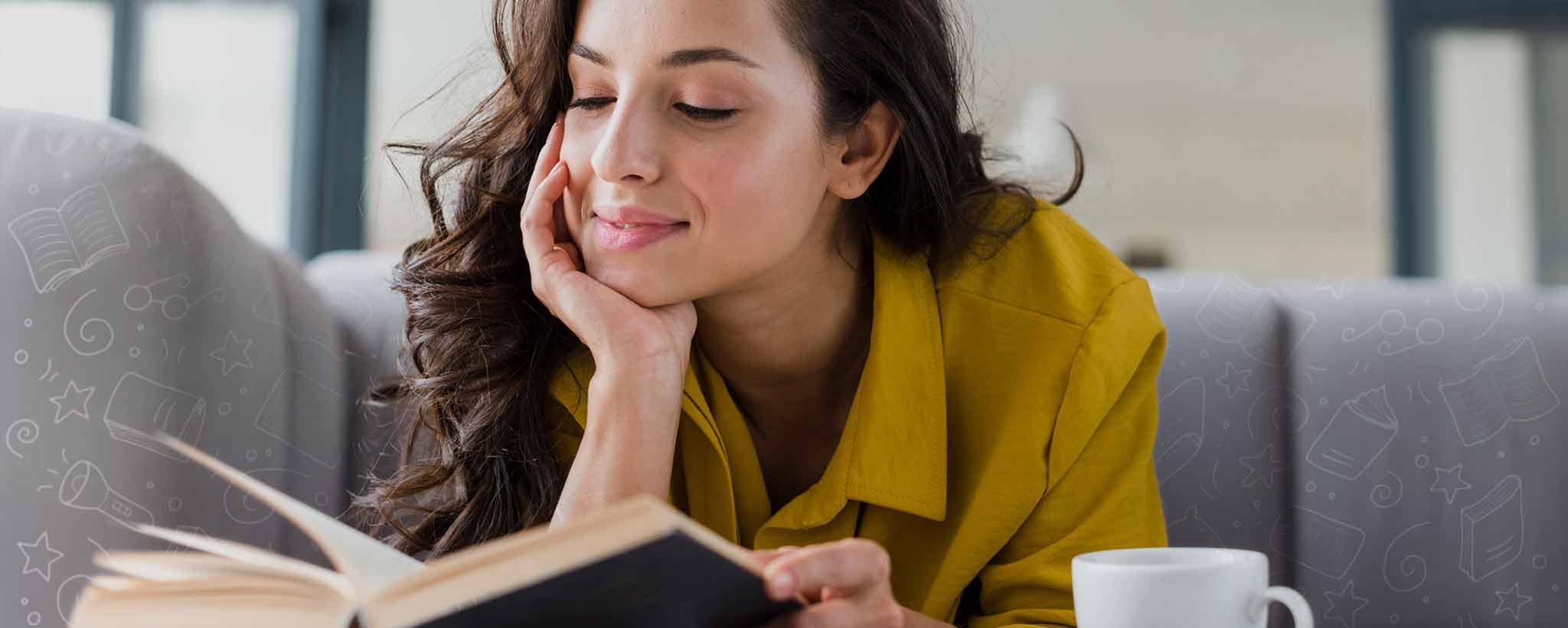 'Female book reader'