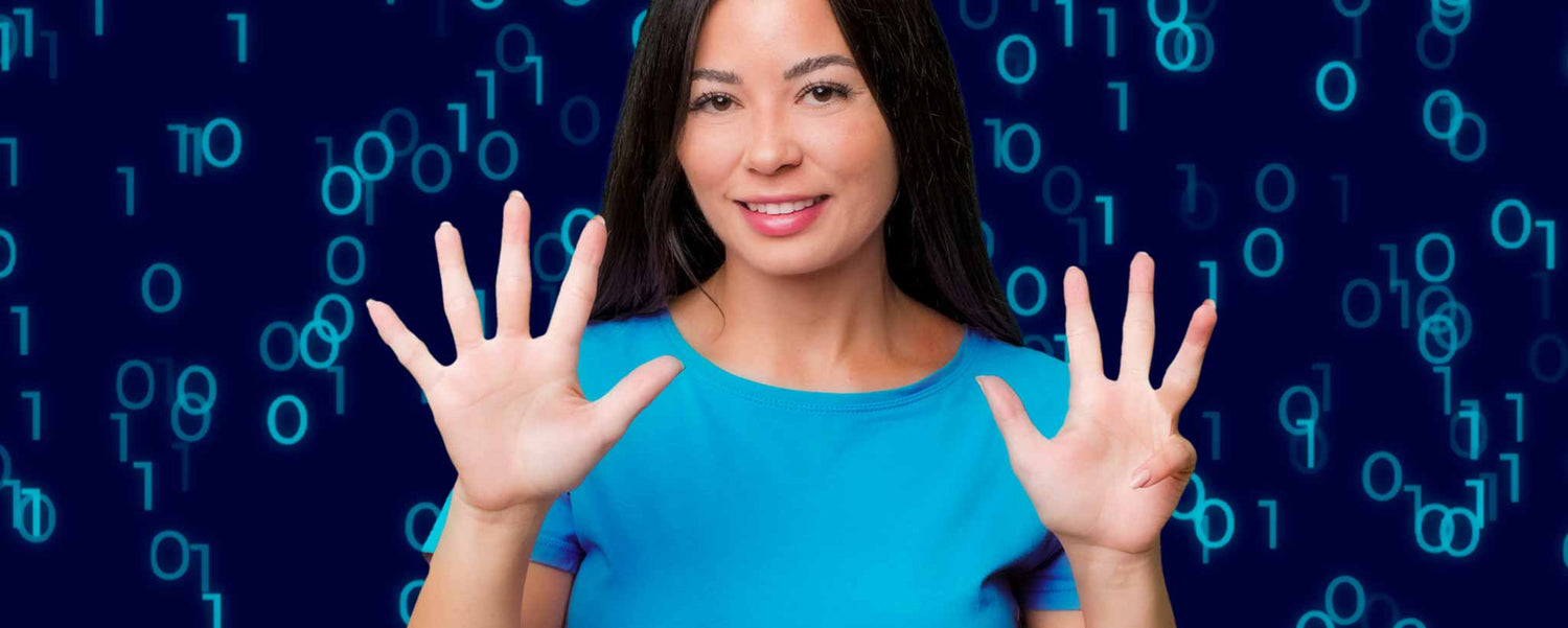 Asian lady counting fingers