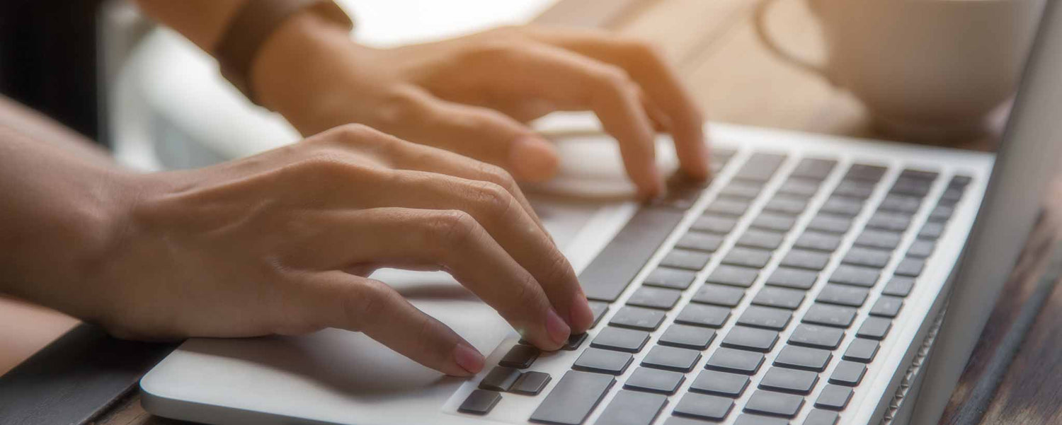 Typing on keyboard