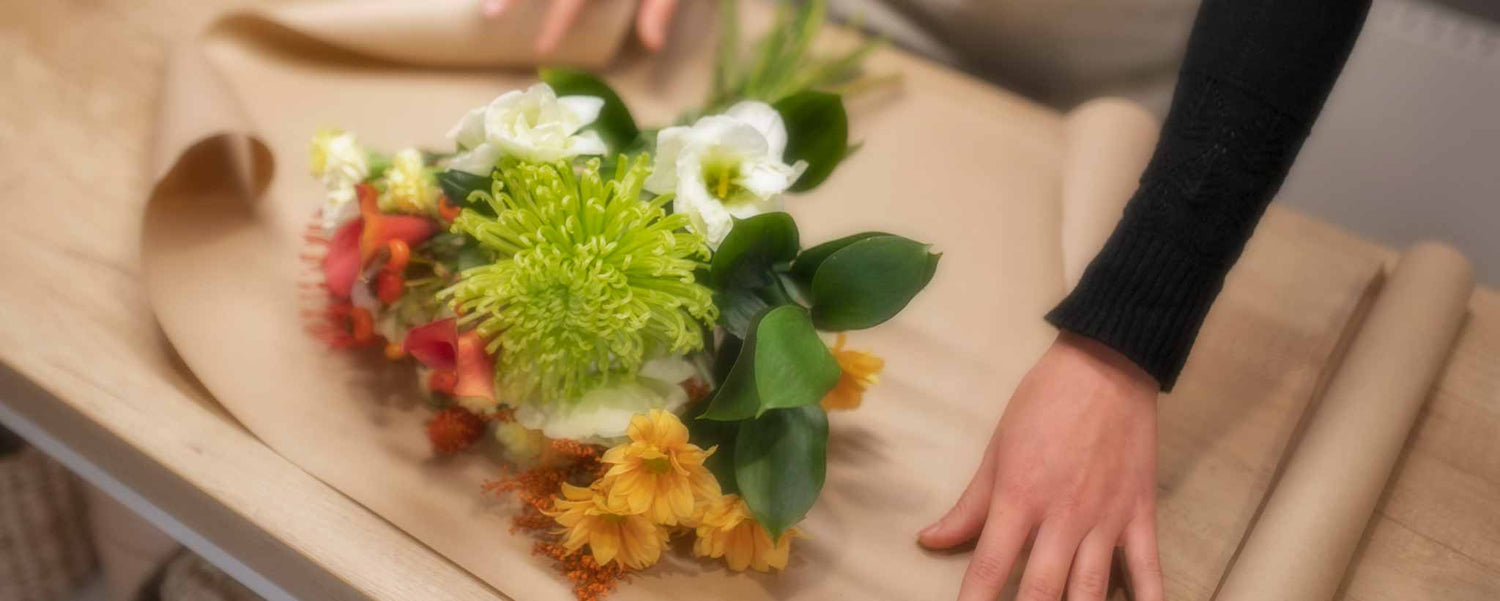 Making floral bouquet
