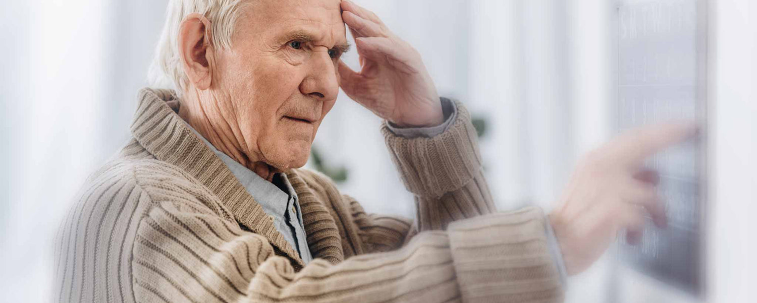 Forgetful elderly man