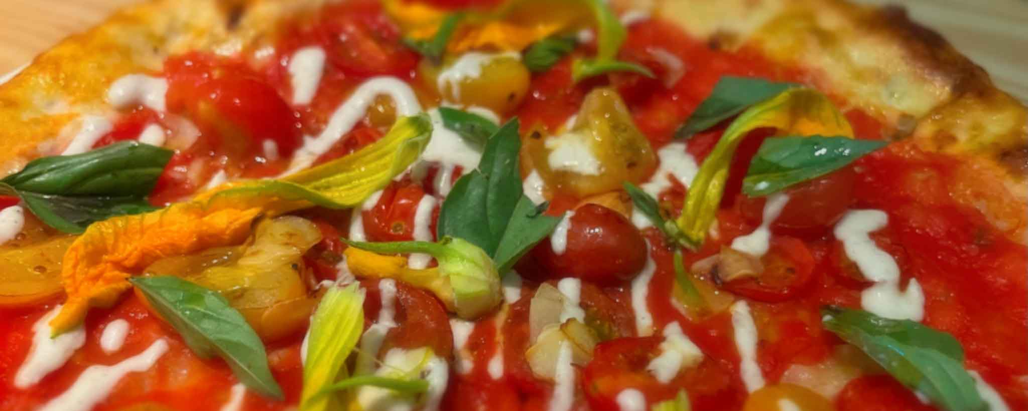 'Gusto Green Squash Blossom pizza'