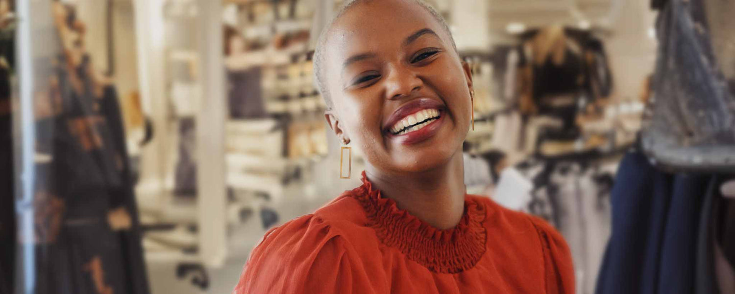 Happy short-hair black female. (ai)