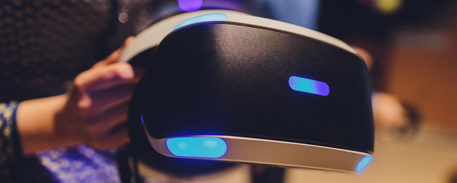 An augmented reality headset.