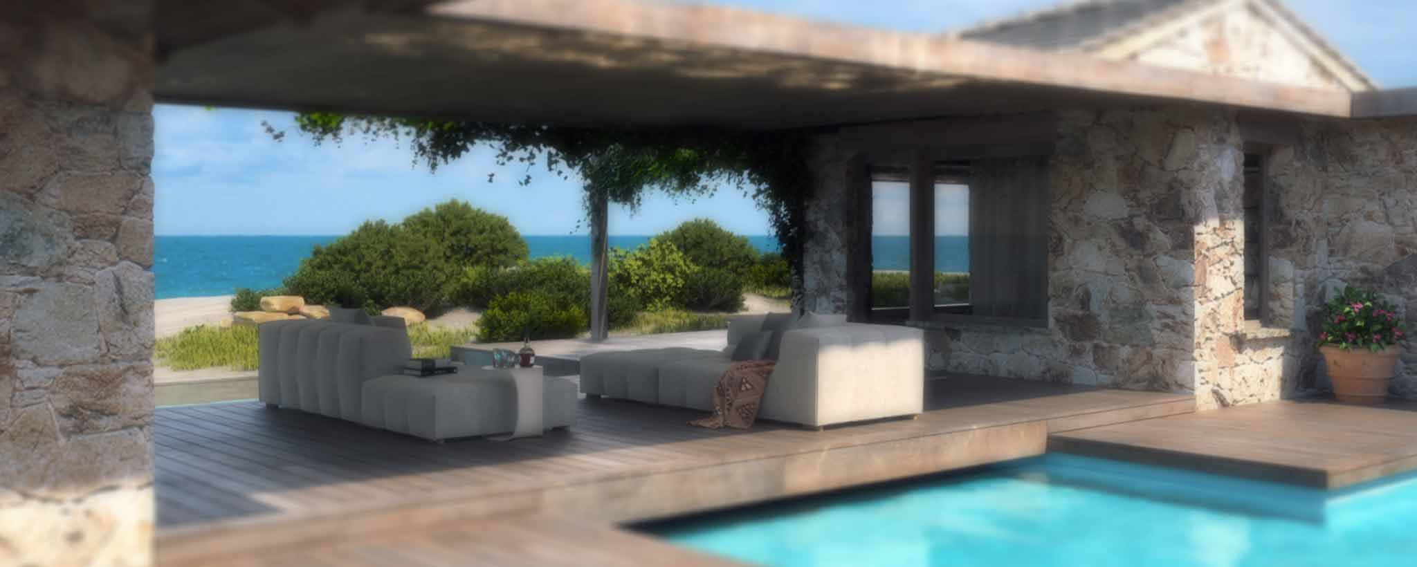 'A luxurious swimming pool on Italian hillside villa.'