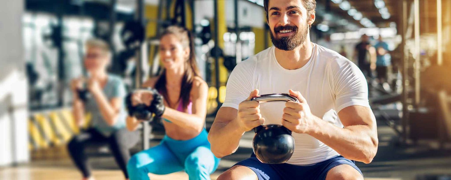 Kettle ball gym workout