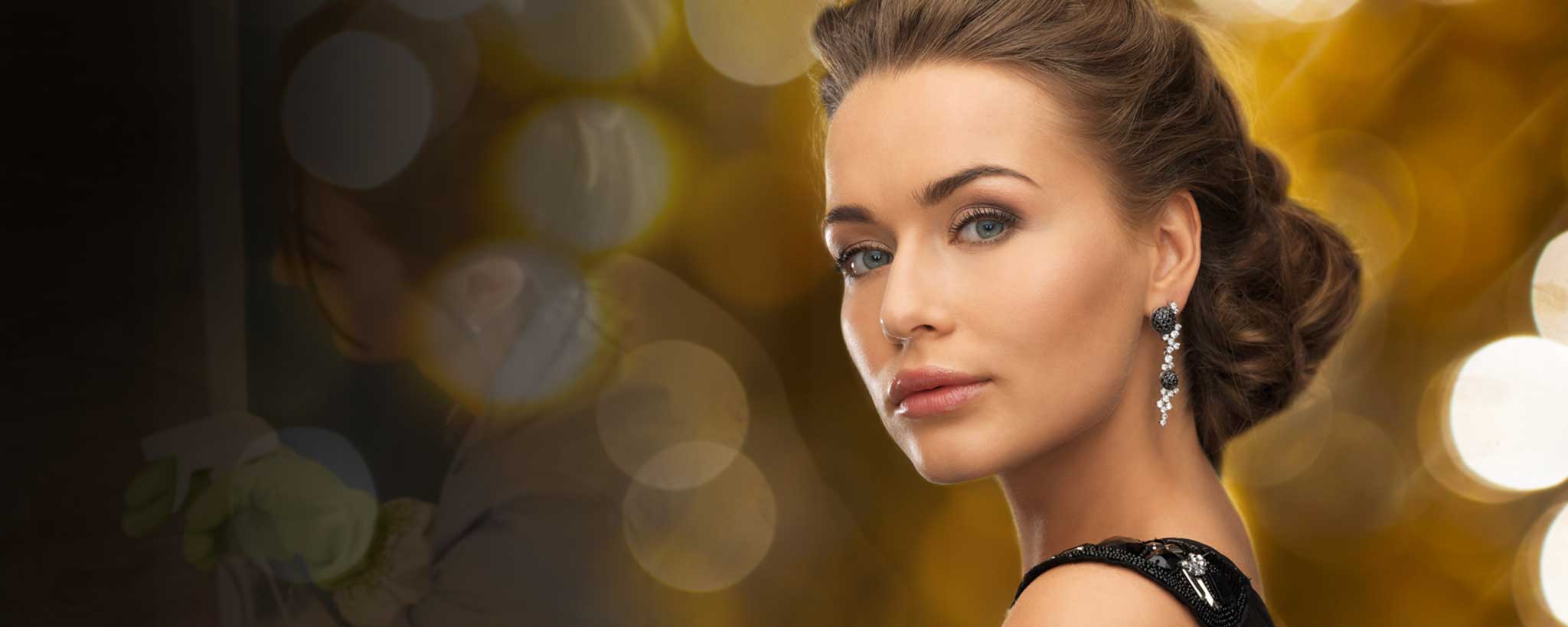 'A portrait of beautiful lady amidst diffused lighting.'