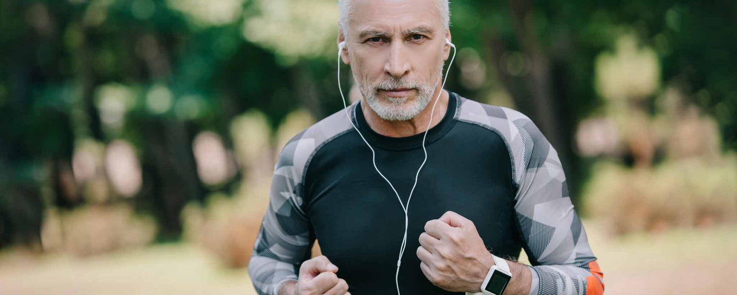 Mature male jogger