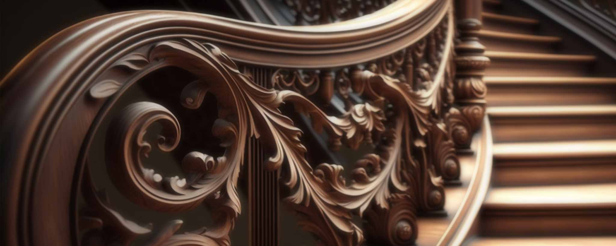 'An ornate spiral staircase.'