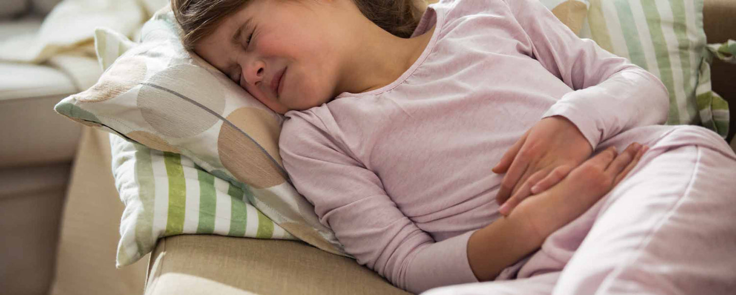 Girl with painful stomach