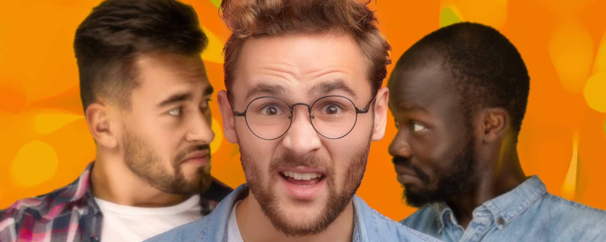 'Confused and perplexed trio of men'