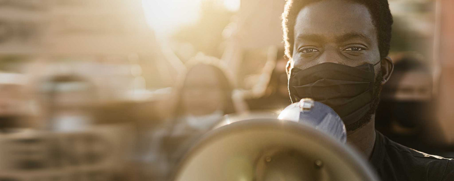 Rioting African American protestor