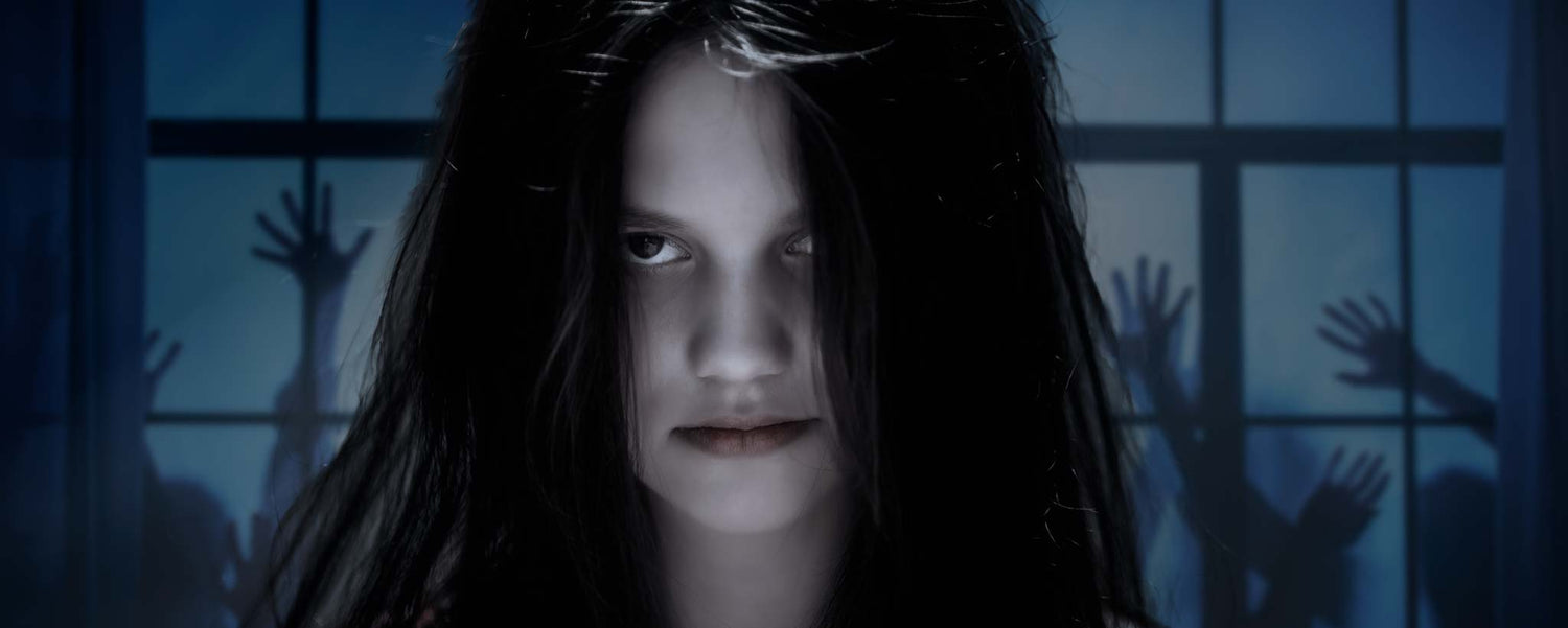 Frightening female portrait