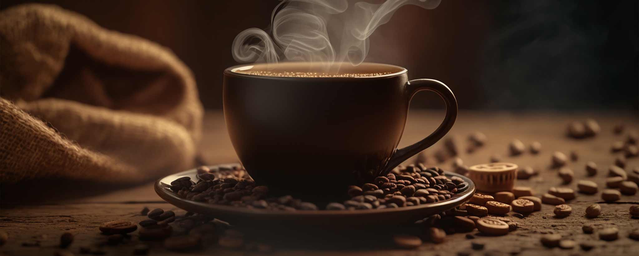 'Steaming cup of coffee (ai)'