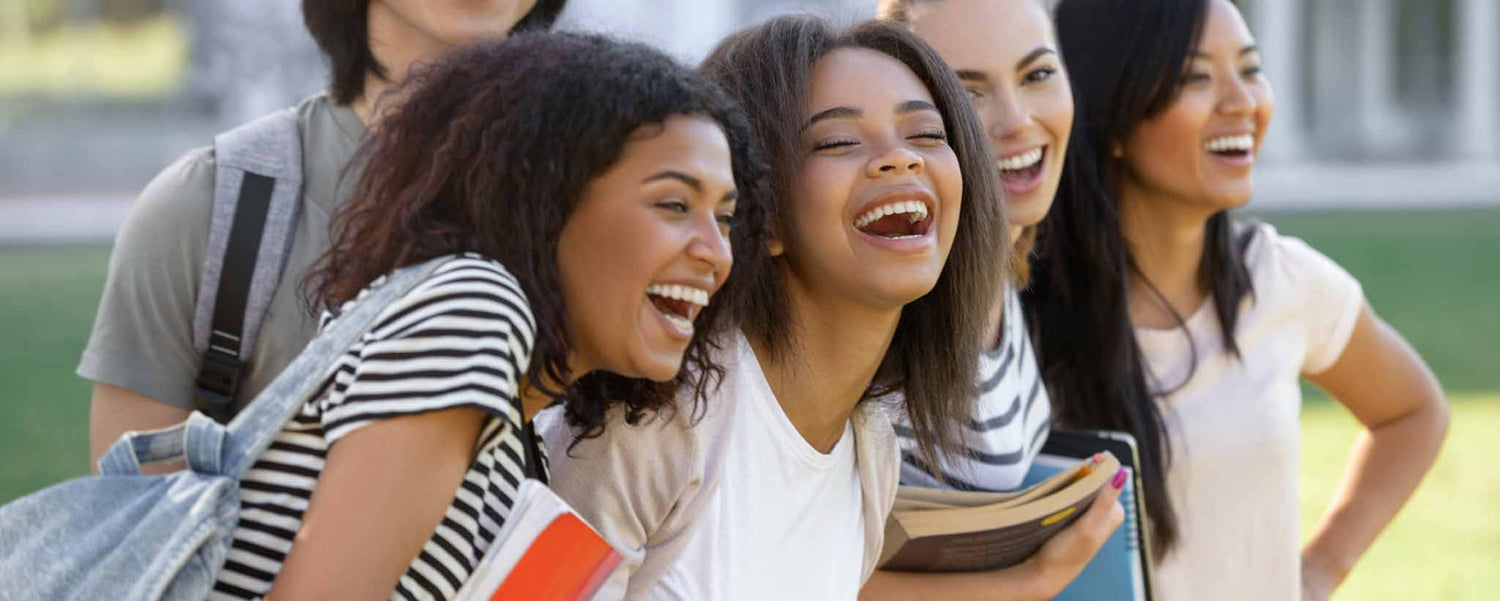 Teens laughing
