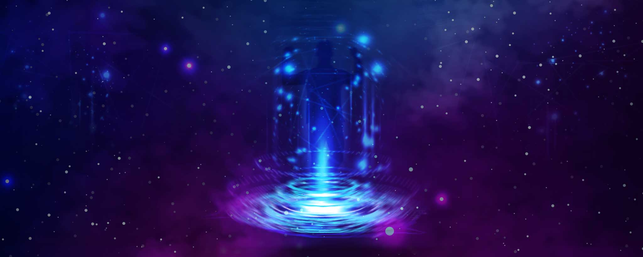 'A time transporter with a starry background.'