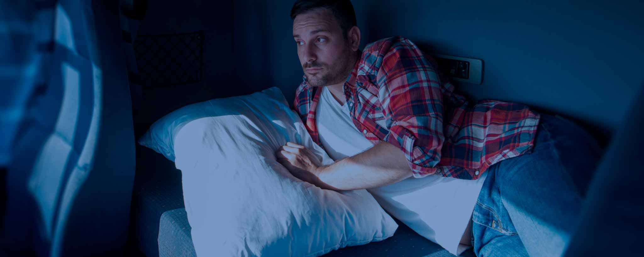 'Trucker in cab bed'