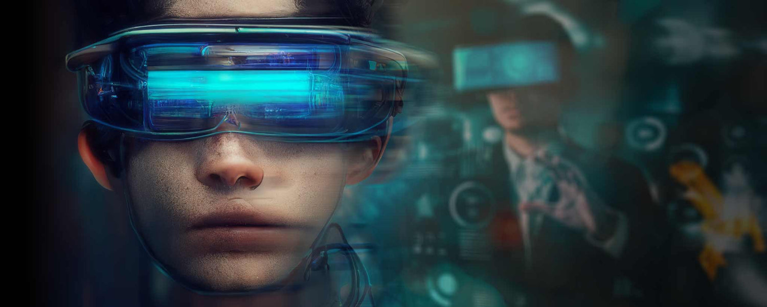 Virtual man with VR technology