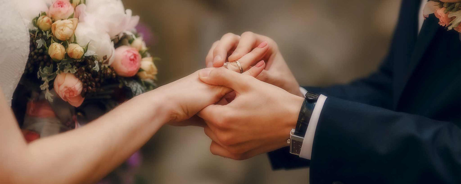 Bride and groom ring