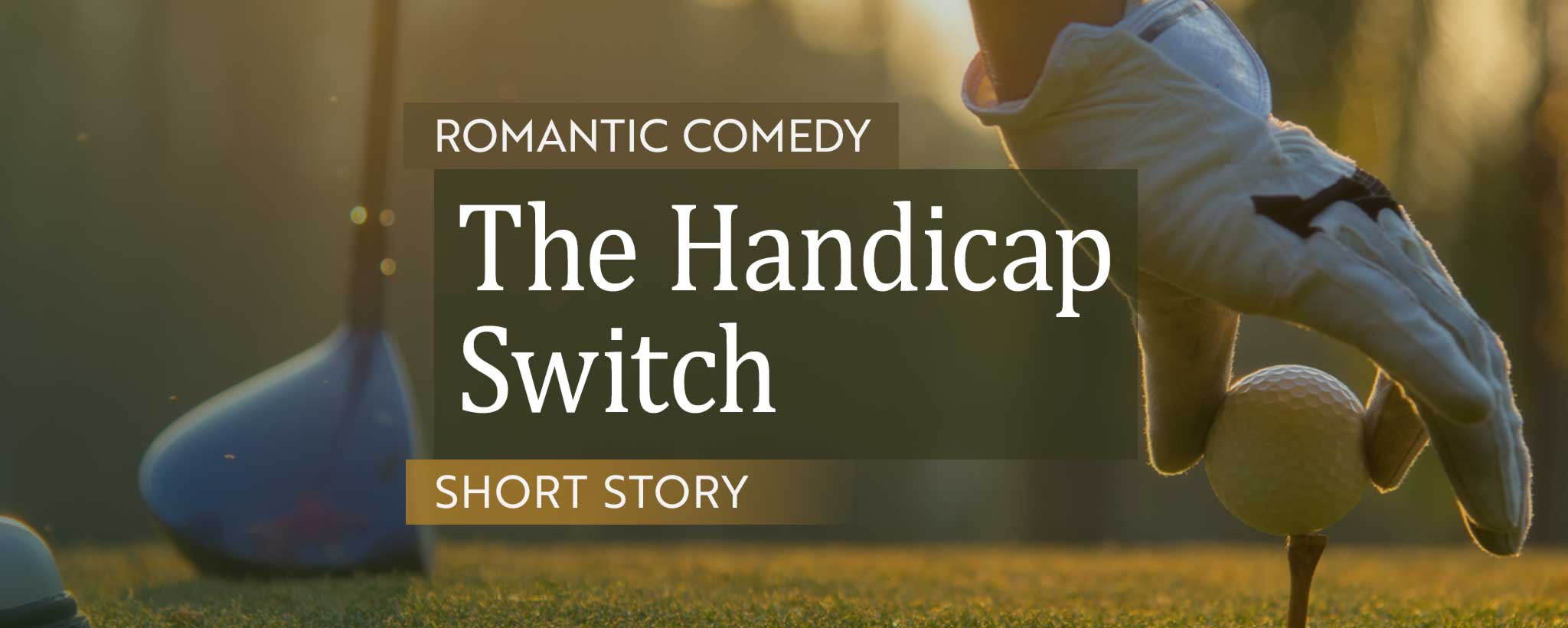 'A golfer's hand places a ball on the tee.'