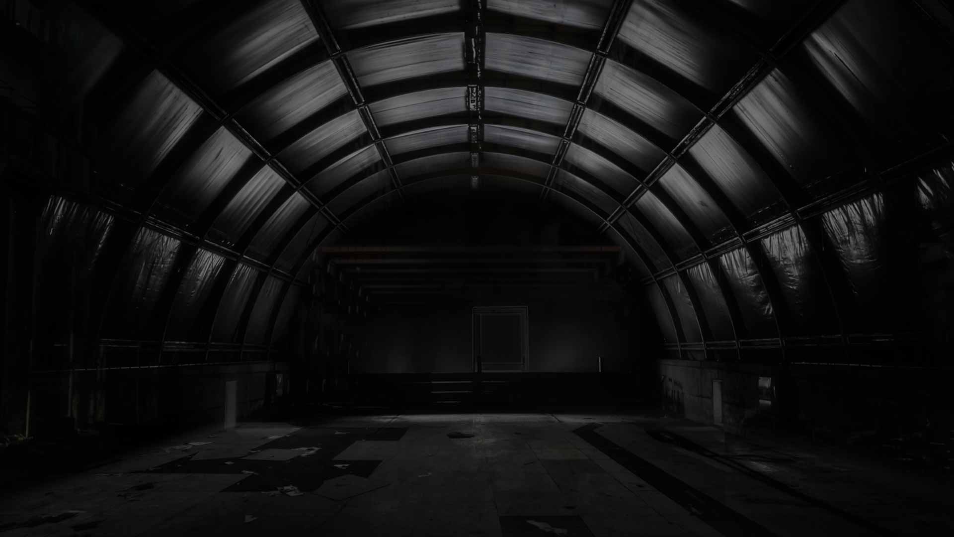 Dark empty warehouse