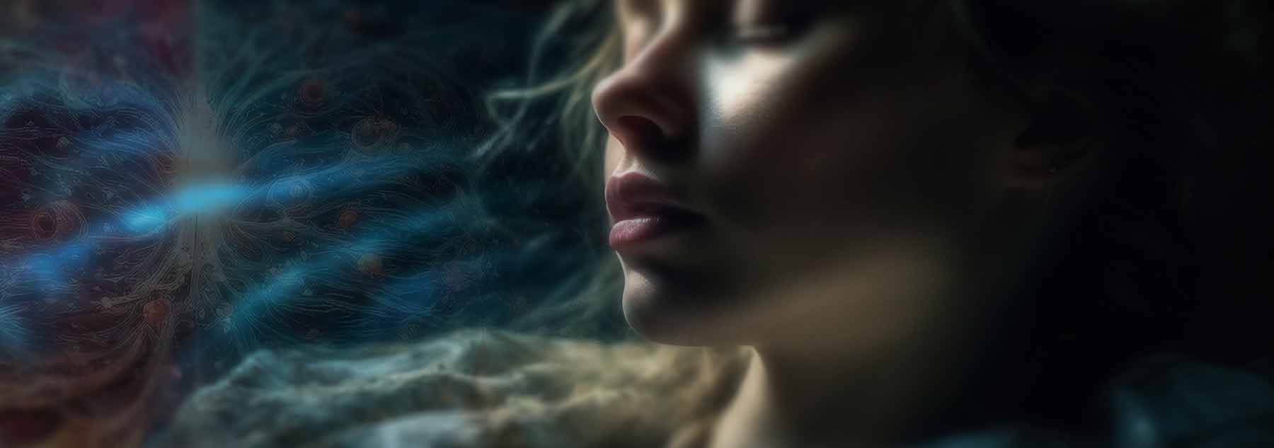 A beautiful young woman profile.