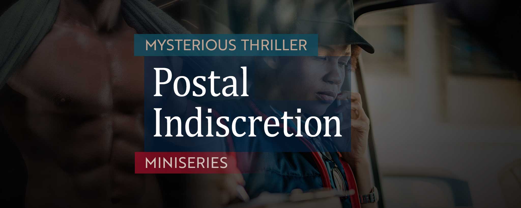 'A smiling black female postal carrier.'