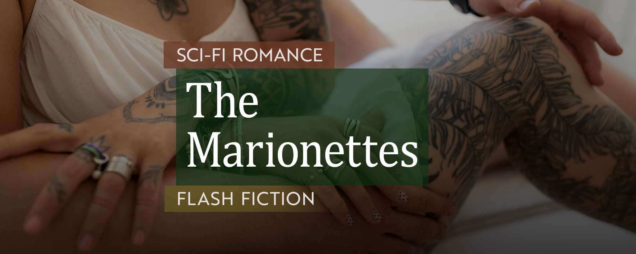 'A tattooed couple using digital devices on the sofa. (ai)'