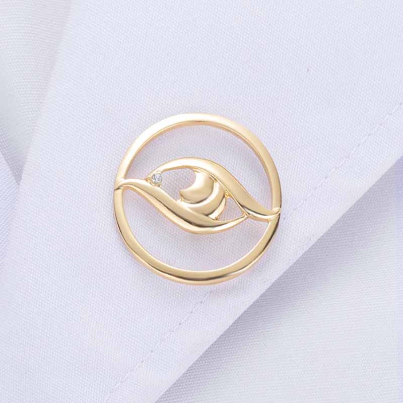 Wearing Gold Eye Lapel Pin