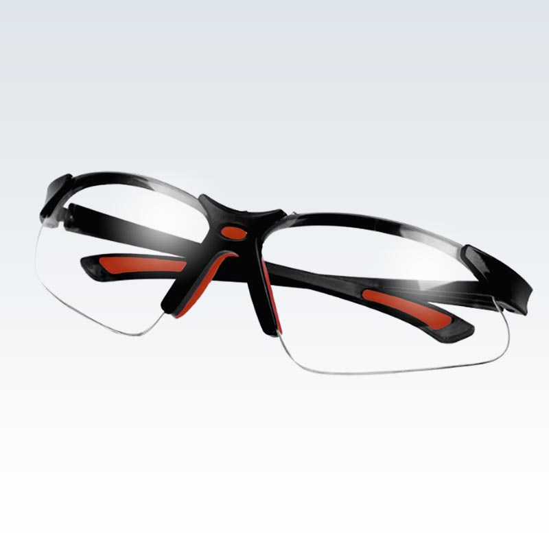 Black and Red Safety Glasses