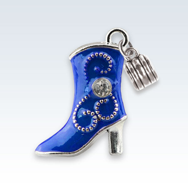 Enameled Boot Charm Royal Blue