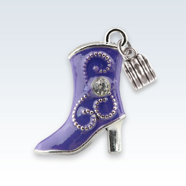 Enameled Boot Charm Violet