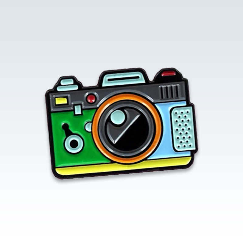 Green Camera Lapel Pin