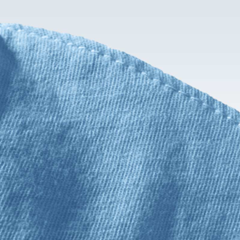 Cotton Solid Blue Child Mask Detail