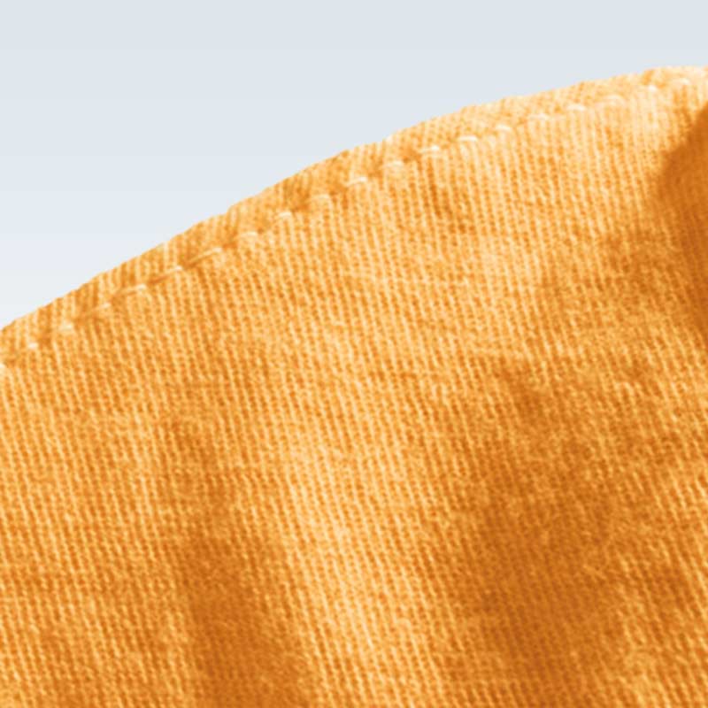 Cotton Solid Orange Child Mask Detail