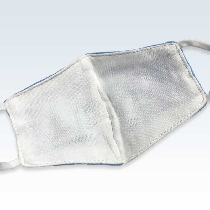 Cotton Solid Blue Child Mask Inside