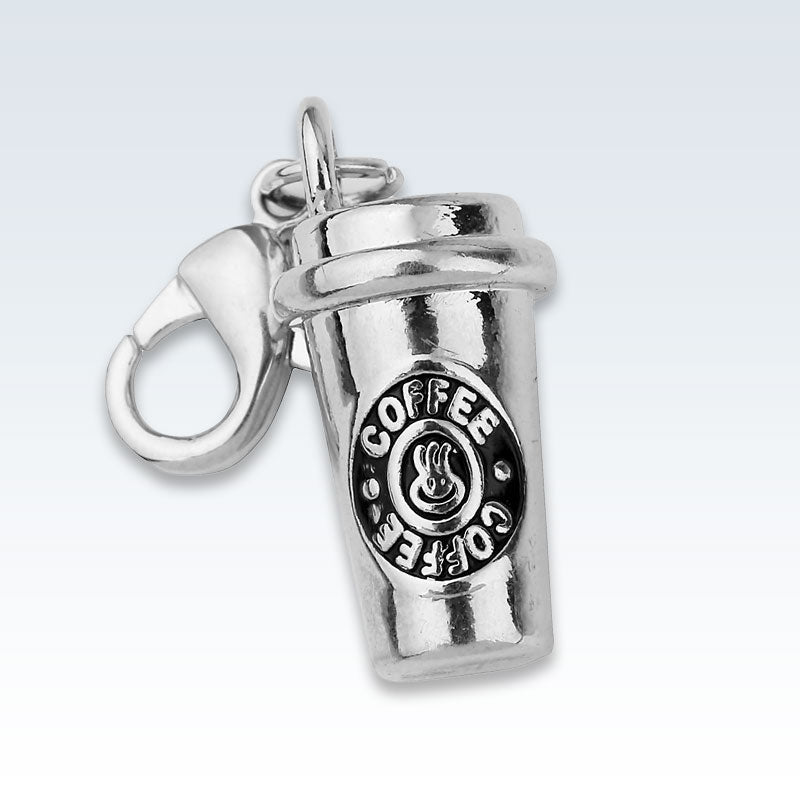 Coffee Cup Metal Charm
