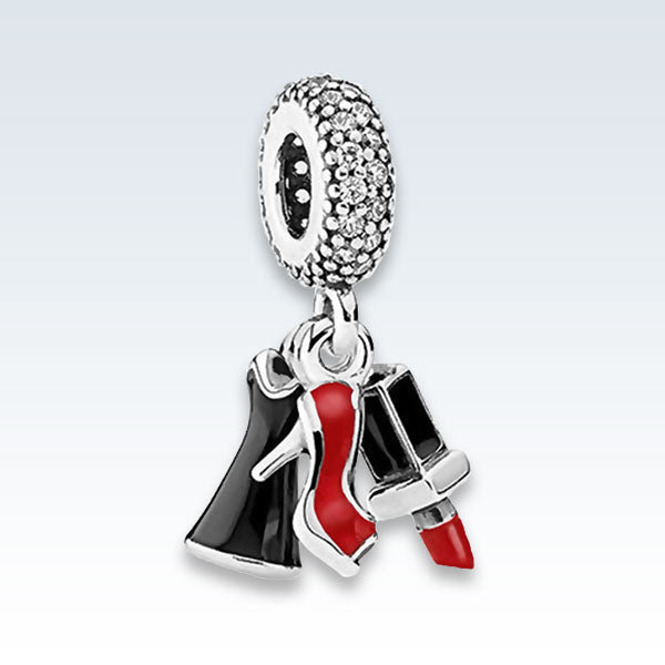 Cosmetics Enameled Metal Charm