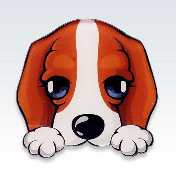 Cute Acrylic Dog Lapel Pin