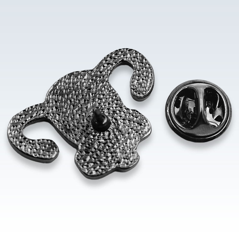 Red Enamel Cuterus Lapel Pin Back