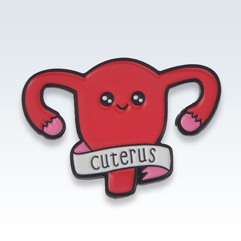 Red Enamel Cuterus Lapel Pin