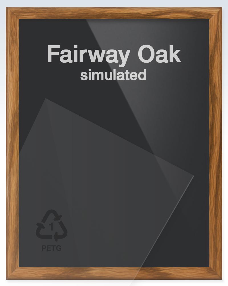 Oak Wood-Grain DeuPair Flip Frame