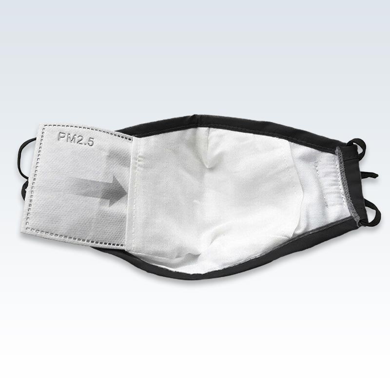 Insert Filter Black Face Mask With PM 2.5