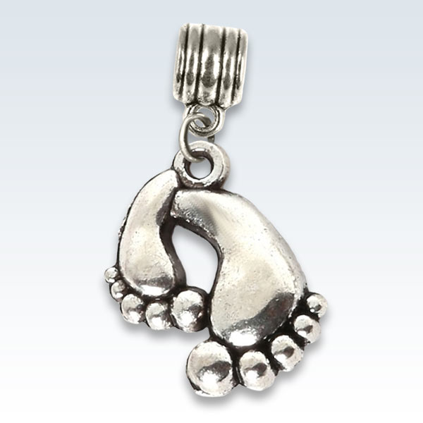 Bare Feet Antique Metal Charm